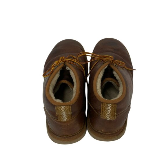 Ugg Neumel Men's Brown Lace Up Round Toe Leather Fur Lining Chukka Boots Size 11 - Picture 4 of 9
